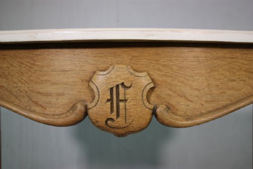 fig 1. English 19th Century Antique Oak Console Table.