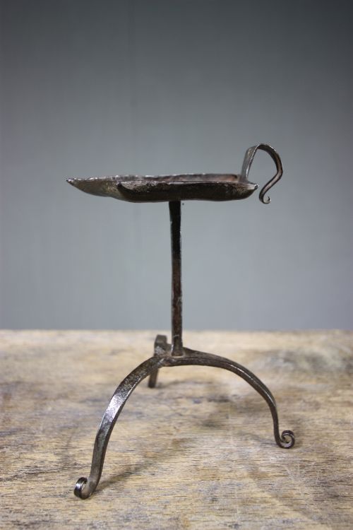 English 18th Century Wrought Iron Antique Pan Light.