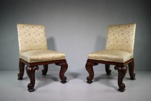 Pair of Over-sized Regency Antique Chairs.