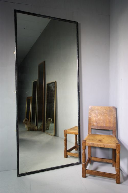 Large English Antique Shop Fitting Mirror.