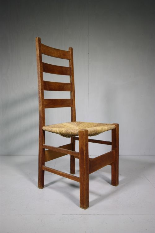 Edwardian Antique Letchworth Oak Chair by Heals.