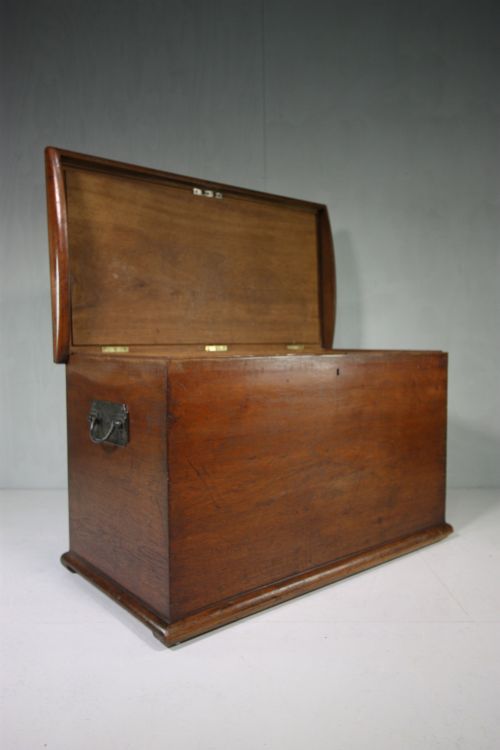19th Century Antique Camphor Wood Ships Box
