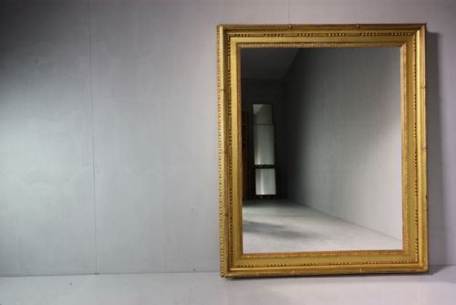 fig 1. Large English Antique Gilt Mirror.