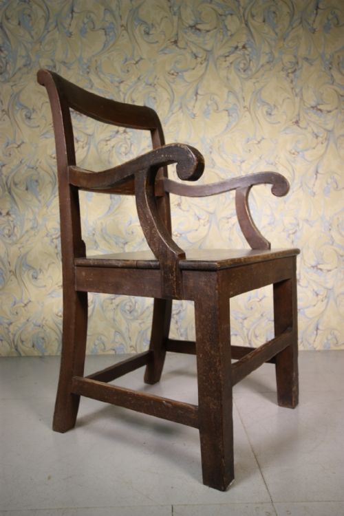 Georgian Welsh Antique Armchair in Original Paint.
