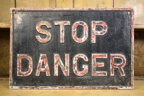 Antique Cast Iron Railway Sign.