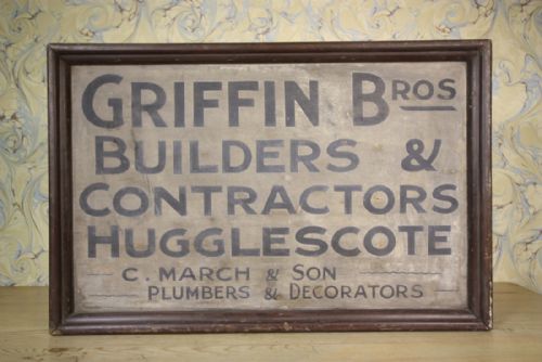 Original Painted Pine English Antique Tradesman Sign.