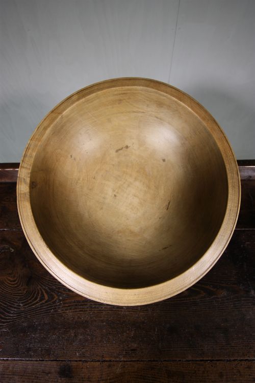 Large Antique Sycamore Dairy Bowl.