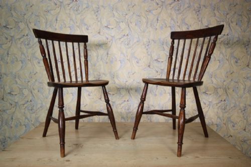 Pair of Early 19th Century Antique Country Chairs.