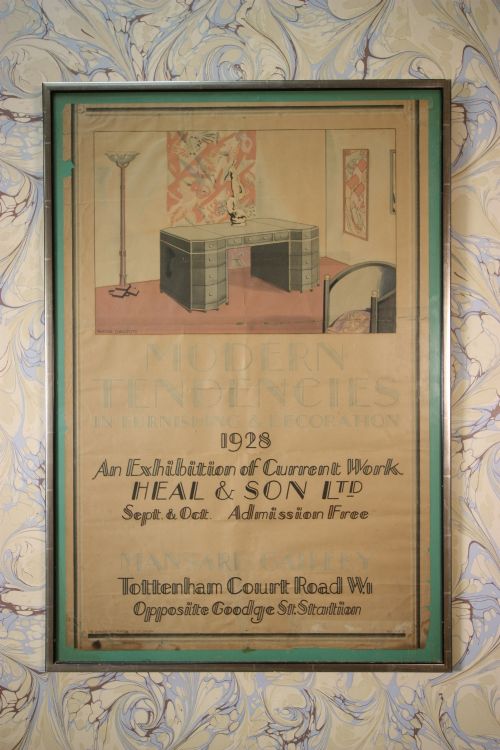 Rare Original 1920'S Heals Exhibition Poster.