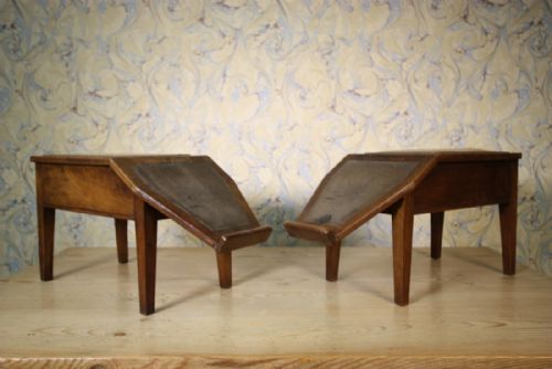 Pair of Edwardian Shoe Shop Measuring Seats / Stools.