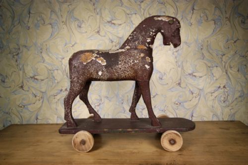 19th Century Antique English Toy Horse.