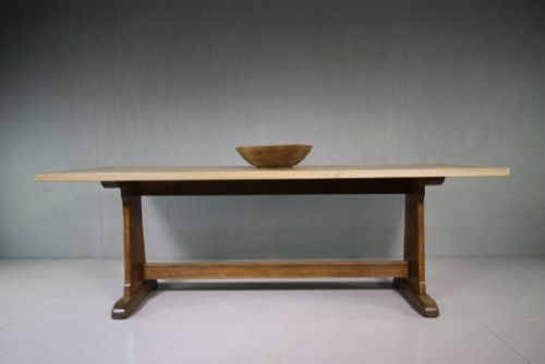Edwardian Antique Oak Refectory Dining Table