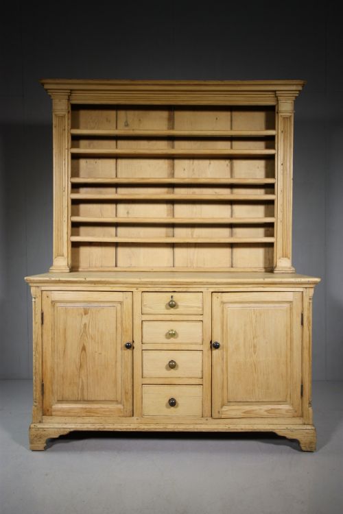 Georgian Antique Architectural Pine Dresser.