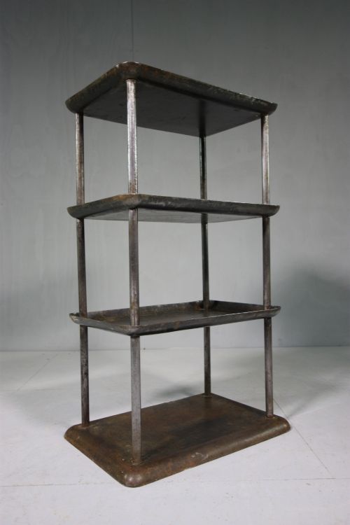 English Industrial 1930'S Iron Machinist's Table.