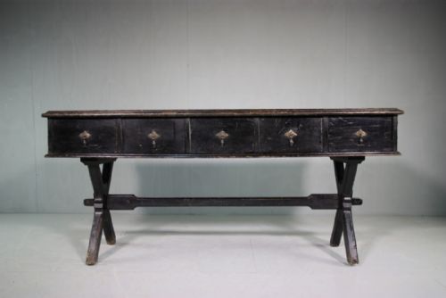 Early 19th Century Antique Pine Dresser in Original Paint.