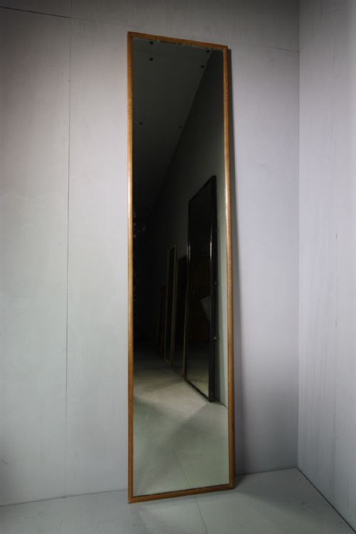 Tall 19th Century Antique Walnut Outfitters Mirror.