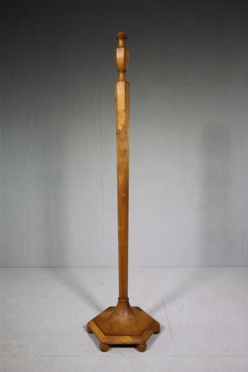 Quality 1920'S Heals Walnut Standard Lamp.