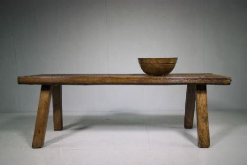 19th Century Welsh Oak Pig Bench Table.