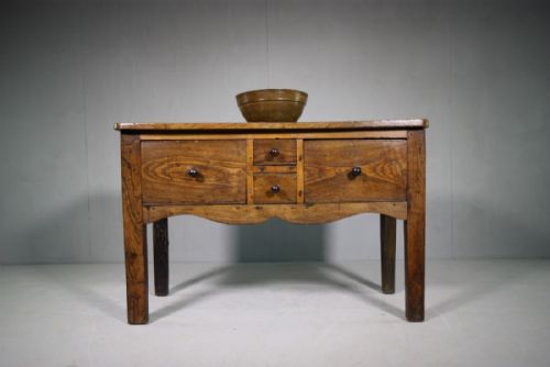 18th Century Antique Elm Dresser Base.
