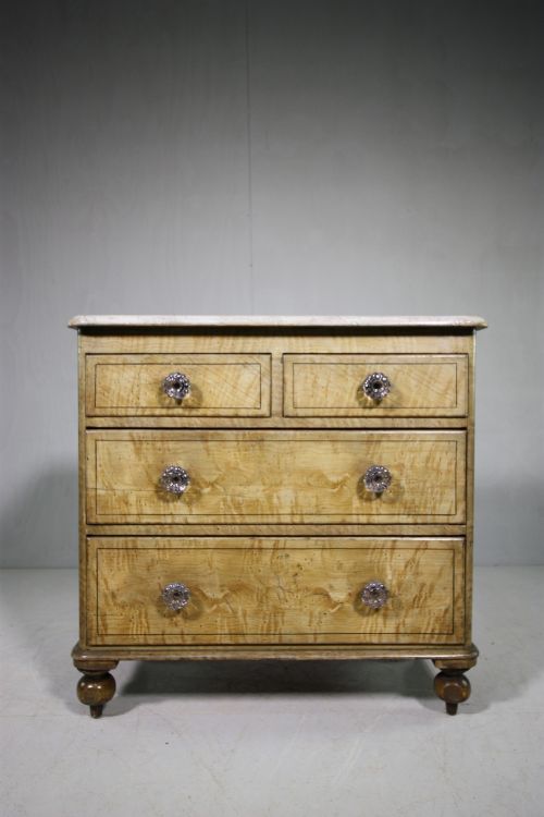 Antique Chest of Drawers in Period Paint & Decorations.