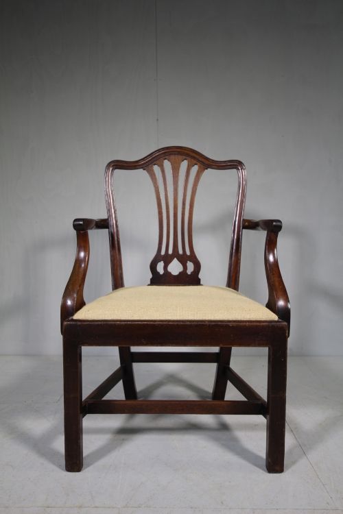 18th Century Antique Mahogany Dining Armchair.