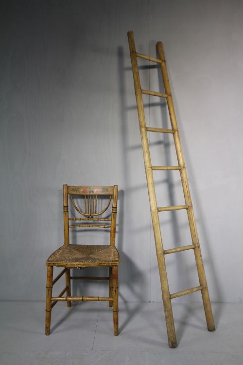 Regency Faux Bamboo Antique Ladders.