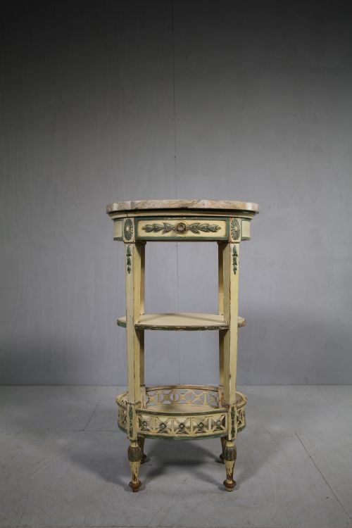 19th Century Antique Side Table in Original Paint & Decorations.