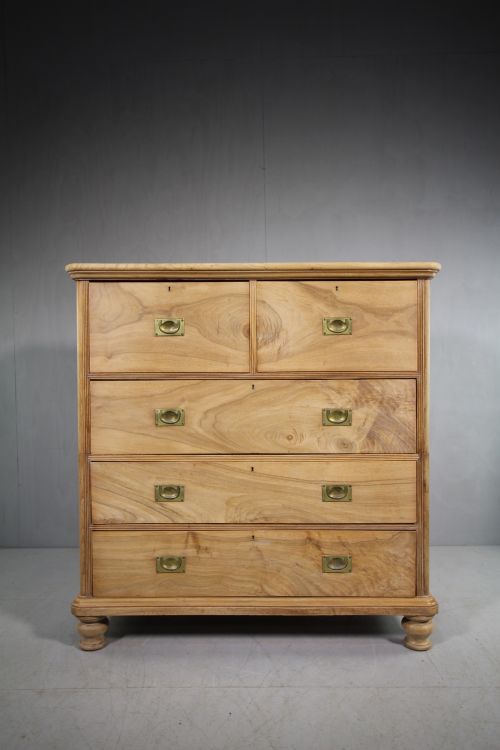 Antique Anglo Indian Camphor Wood Military Style Chest.
