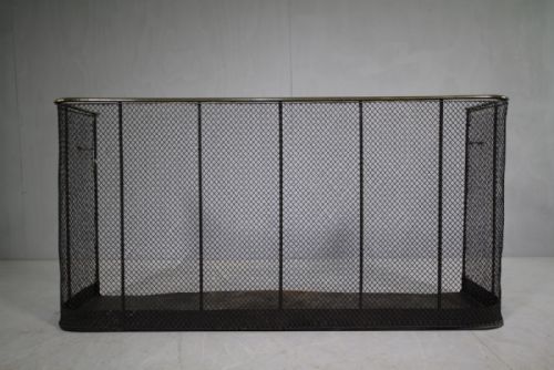 19th Century Brass Topped Antique Fire Guard.