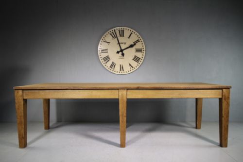 Large Edwardian Antique Oak Dining Table
