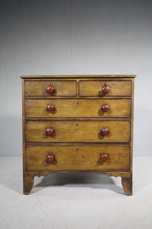 Georgian Antique Pine Chest in Original Paint.