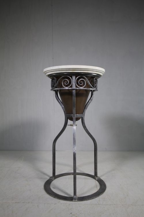 Rare Marble & Iron Antique Oysters on Ice Serving Table.