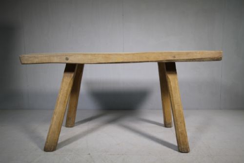 Antique Wooden Slab Top Table.