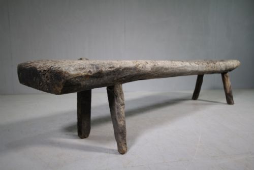 Wonderful 19th Century Antique Oak Pig Bench.