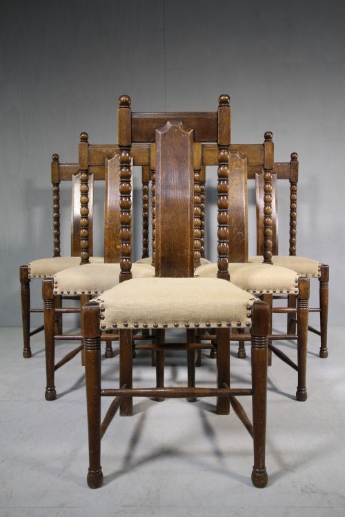 Set of Eight Antique Dining Chairs by George Walton.