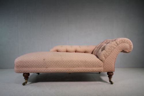 19th Century Antique Chaise Longue by Howard & Sons.