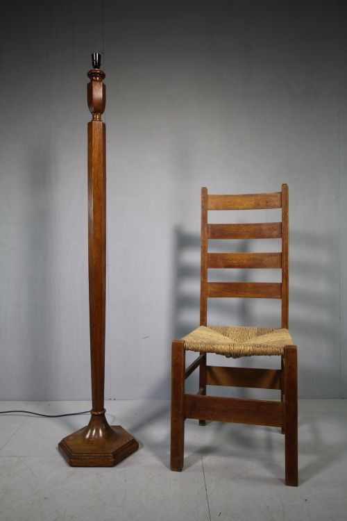 1930'S Heals Oak Standard Lamp.