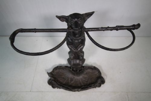 Coalbrookdale Antique Iron Chihuahua Stick Stand.