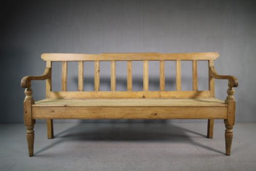 19th Century Cumbrian Antique Pine Bench Seat.