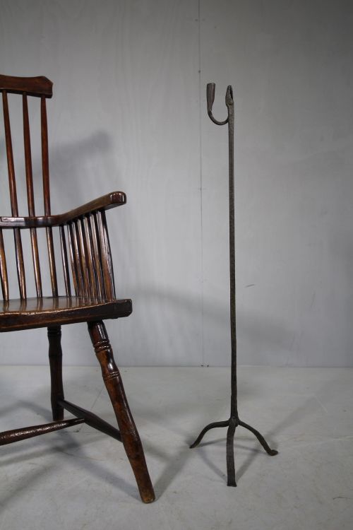18th Century Antique Floor Standing Rush Light.