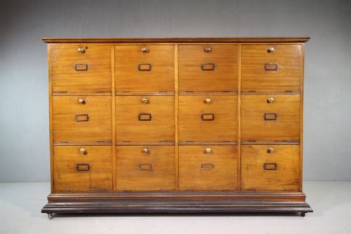 Fabulous English Antique Walnut Twelve Door Cabinet.