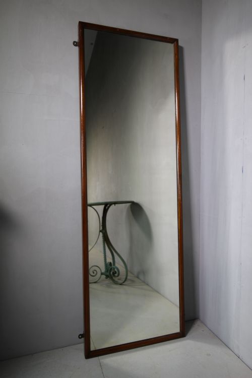 19th Century Antique Mahogany Shop Fitting Mirror.