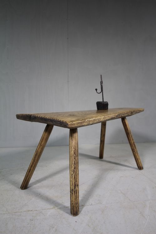 Early 19th Century Antique Elm Low Table.