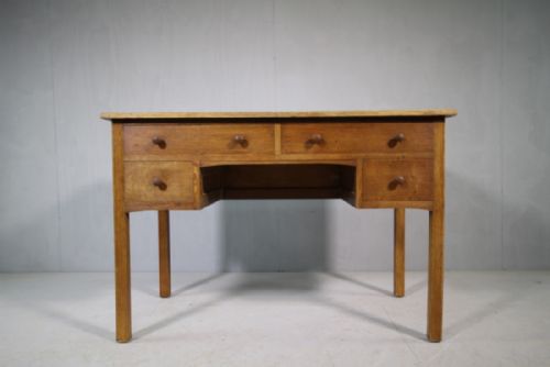 1930'S Heals Oak Desk from Christ College Cambridge.