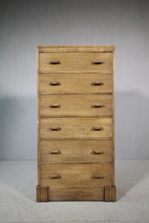 1930'S Oak Chest of Drawers by Bowman Brothers London.