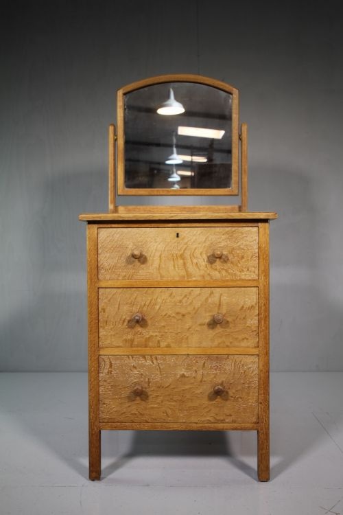 1930'S Oak Dressing Chest by Heals of London.