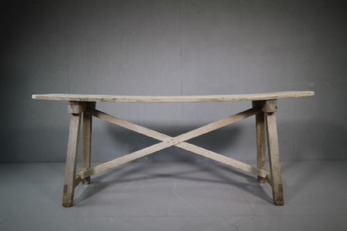19th Century Antique Bleached Out Oak Side Table.