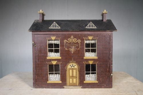 English Edwardian Antique Doll's House. All Original.
