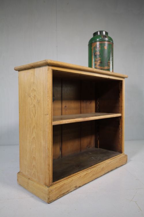 English 19th Century Antique Pine Open Bookcase.