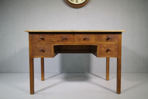 1930'S Heals Oak Desk from Christ's College Cambridge.
